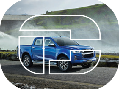 Blue Isuzu Dmax